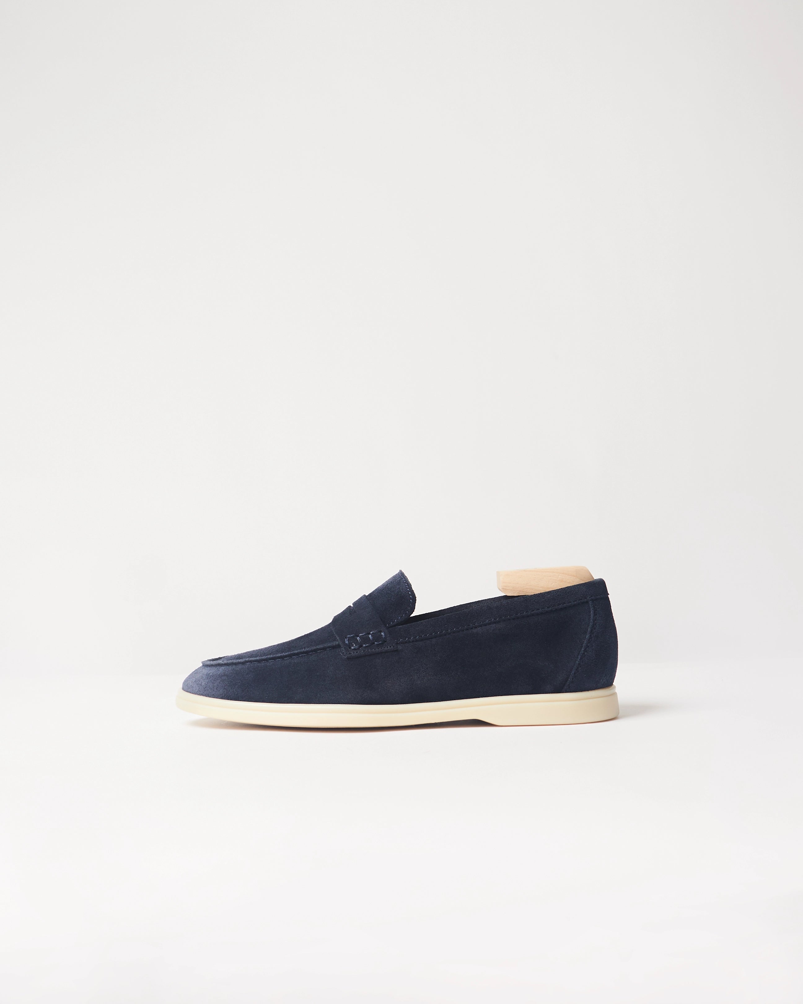 Berwick Flex Walk Penny Loafer 10133 Repello Suede Gum Oil Baltic leather shoes side view