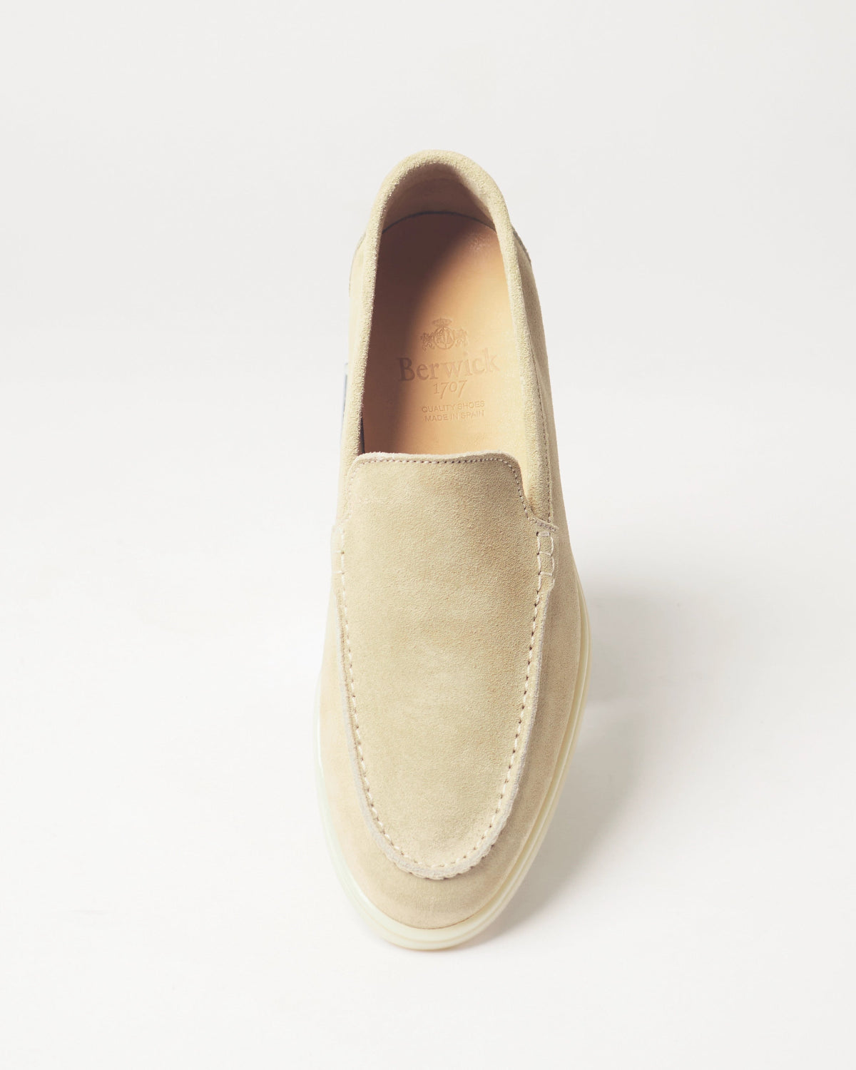 Berwick Flex Walk Plain Loafer 195 Go Rain Janus Suede Sughero leather shoes top front view