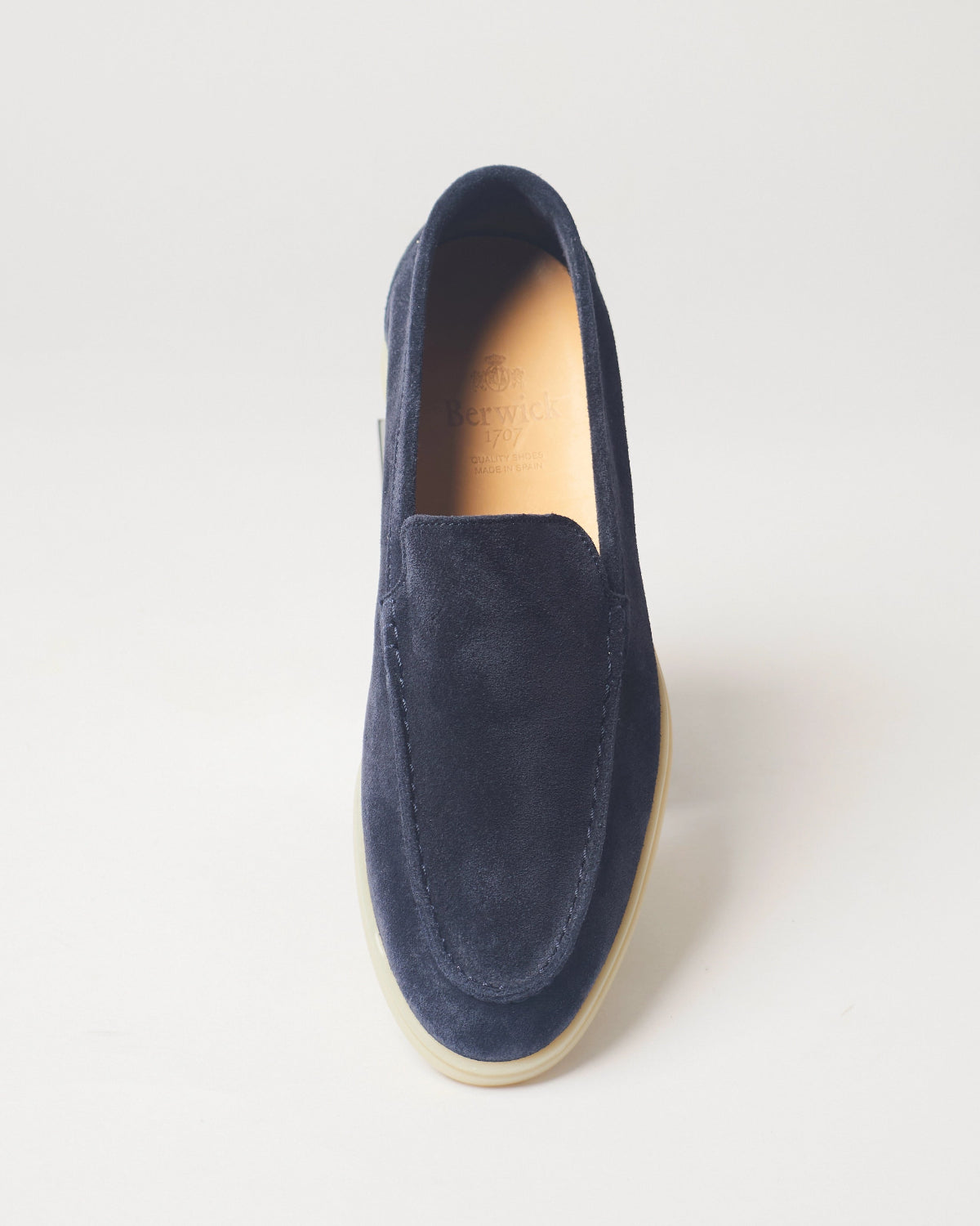 Berwick Flex Walk Plain Loafer 195 Repello Suede Gum Oil Baltic leather shoes top front view