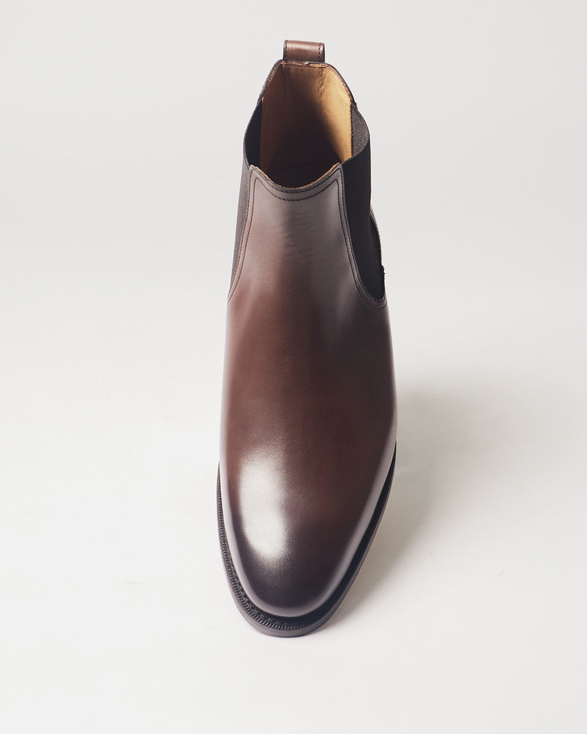 Berwick Chelsea Boot 376 Nomera Dark Brown Elastico Marron leather boot front view