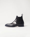 Berwick Chelsea Boot 475 Box Calf Black Elastico Black leather boot side view