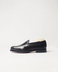 Berwick Penny Loafer 5138 Box Calf Black smooth leather shoe side view