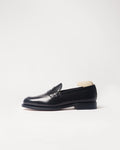 Berwick Penny Loafer 5138 Cordovan Rocado Black shell cordovan leather shoe side view