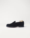 Berwick Penny Loafer 5138 Go Rain Suede Black shoe side view