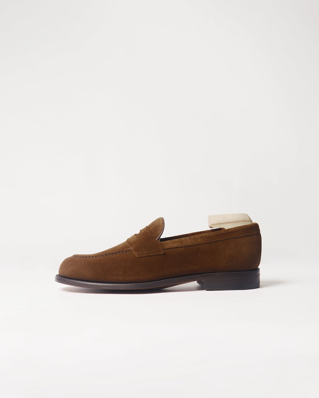 Berwick Penny Loafer 5138 Go Rain Suede Snuff brown shoe side view