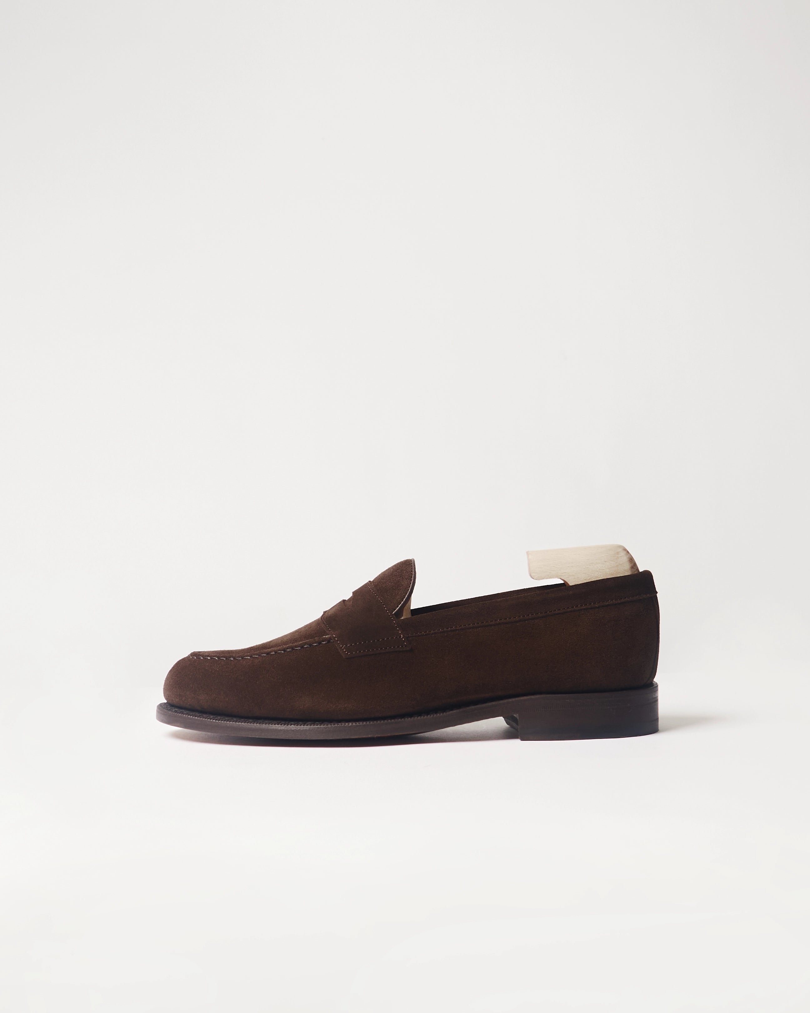 Berwick Penny Loafer 5138 Repello Suede 173 shoe side view