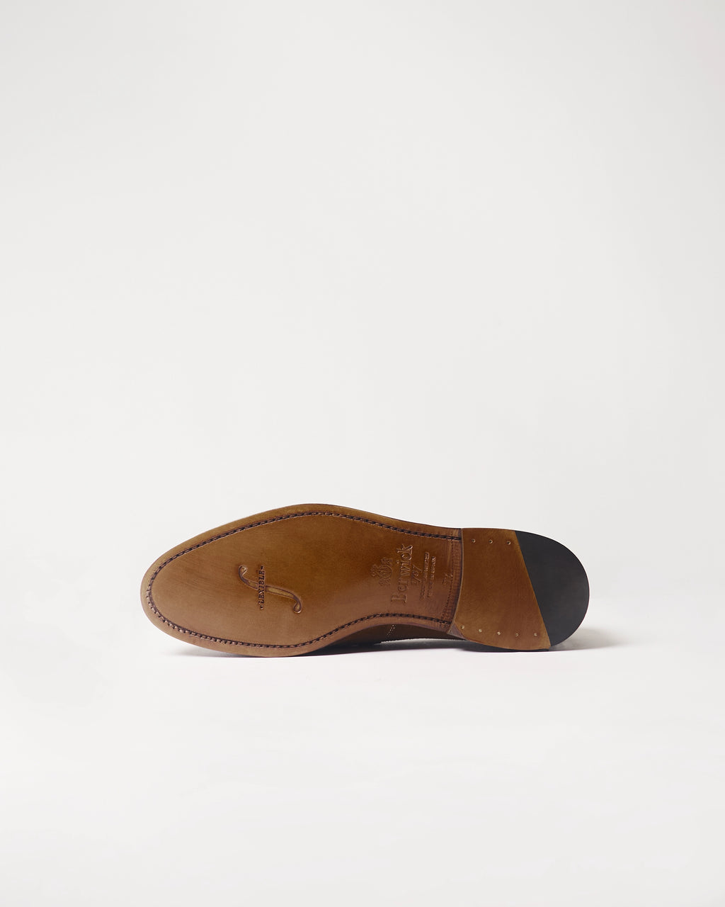 Berwick Penny Loafer 5138 Repello Suede New Eng Snuff brown shoe rubber outsole view