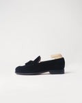 Berwick Tassel Loafer 5139 Go Rain Suede Black shoe side view