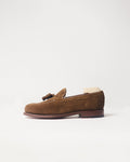Berwick Tassel Loafer 5139 Repello Suede New Eng Snuff brown shoe side view