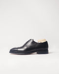 Berwick Oxford Captoe 5196 Box Calf Black smooth leather shoe side view