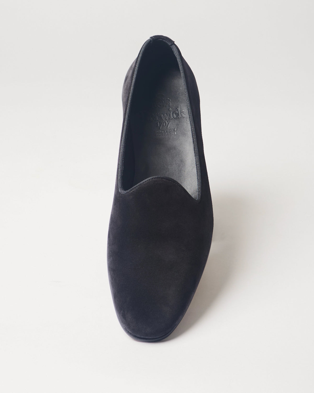 Berwick Slip On 5198 Go Rain Suede Black shoe front view