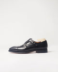Berwick Double Monk 5212 Box Calf Black smooth leather shoe side view
