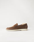 Berwick Flex Walk Penny Loafer 5371 Go Rain Janus Suede Noce leather shoes side view