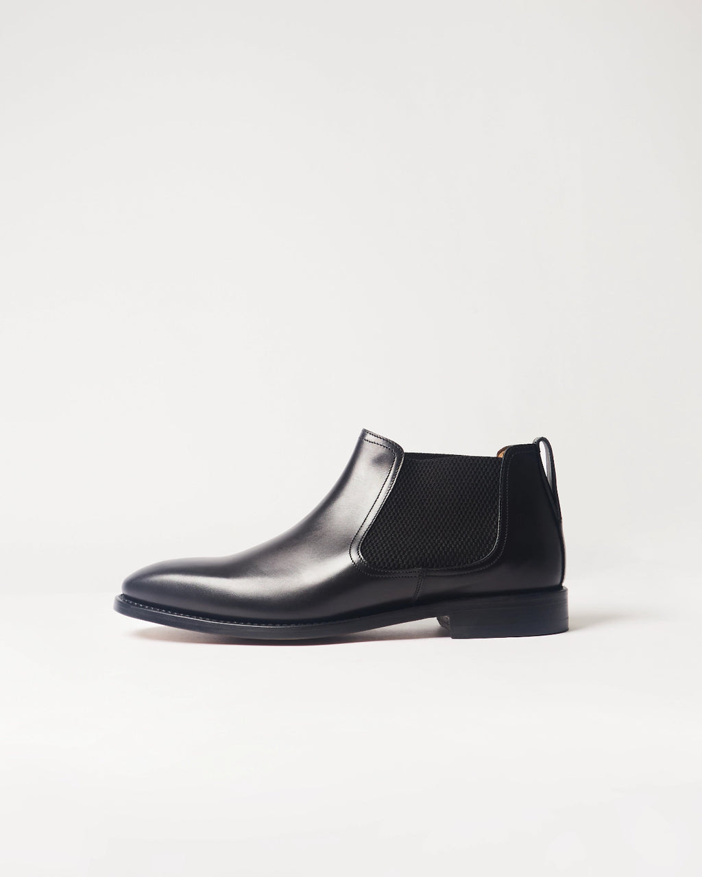 Berwick Mid Chelsea Boot 548 Box Calf Black leather boot side view