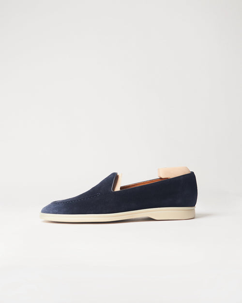 Berwick Flex Walk Apron Loafer 5505 Repello Suede Gum Oil Baltic leather shoes side view