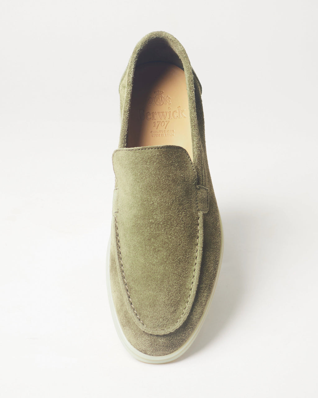 Berwick Flex Walk Loafer 5542 Go Rain Janus Suede Quercia leather shoes top front view