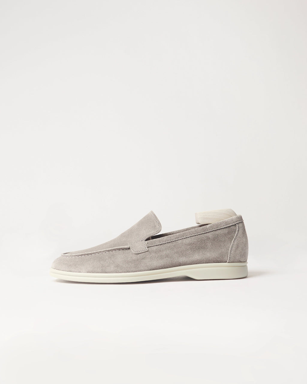 Berwick Flex Walk Loafer 5542 Go Rain Janus Suede Taupe Grey 311 leather shoes side view