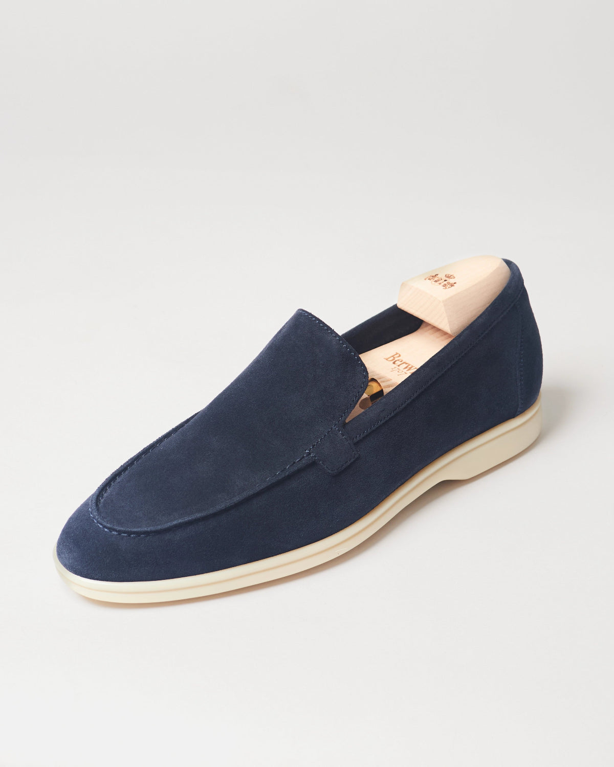 Berwick Flex Walk Loafer 5542 Repello Suede Gum Oil Baltic leather shoes pair front angle view