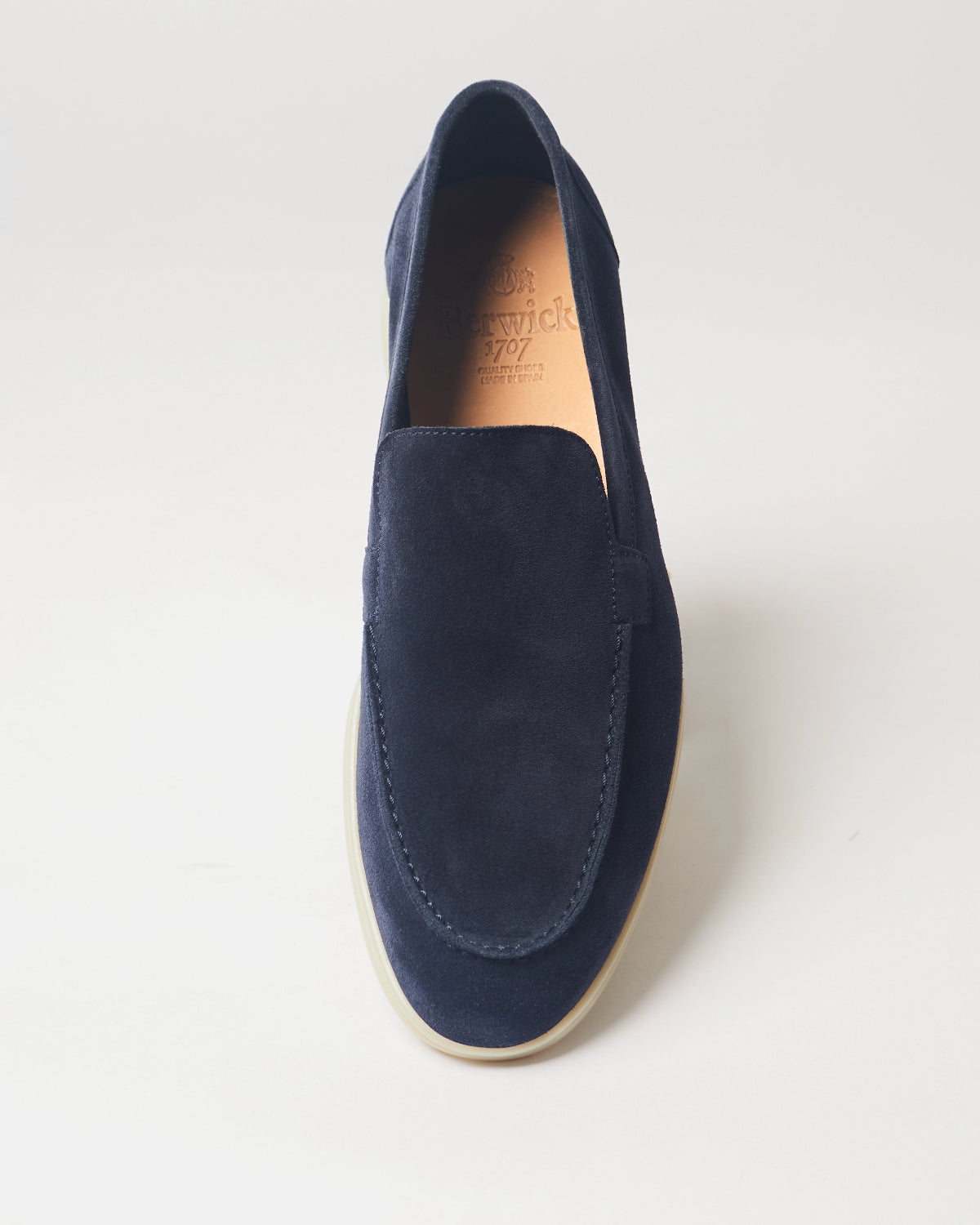 Berwick Flex Walk Loafer 5542 Repello Suede Gum Oil Baltic leather shoes top front view