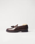 Berwick Braided Tassel Loafer 5714 Nomera Dark Brown smooth leather shoe side view