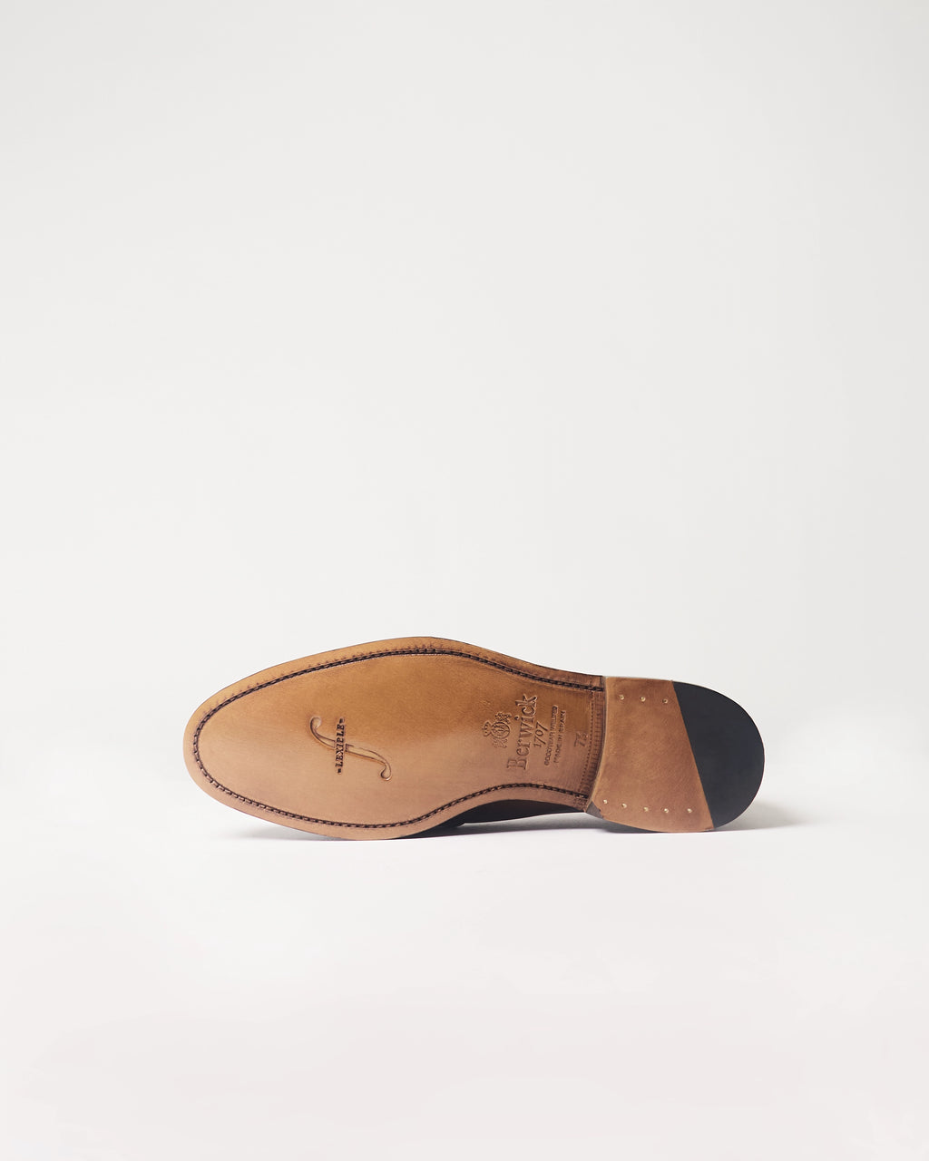 Berwick Full Strap Loafer 5723 Nomera Dark Brown smooth leather shoe leather outsole view
