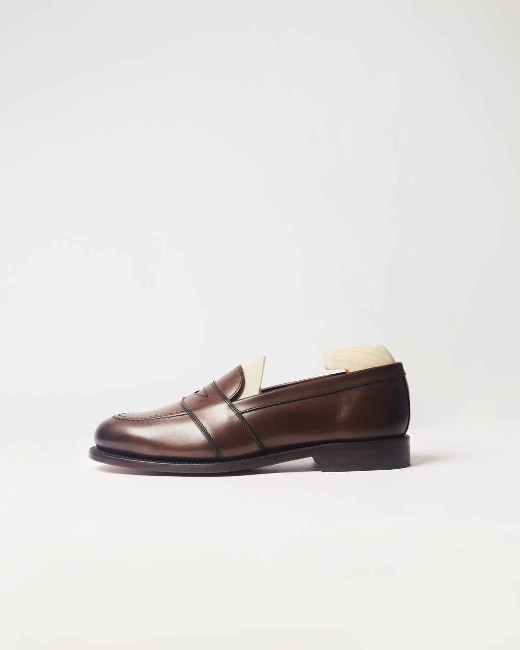Berwick Full Strap Loafer 5723 Nomera Dark Brown smooth leather shoe side view