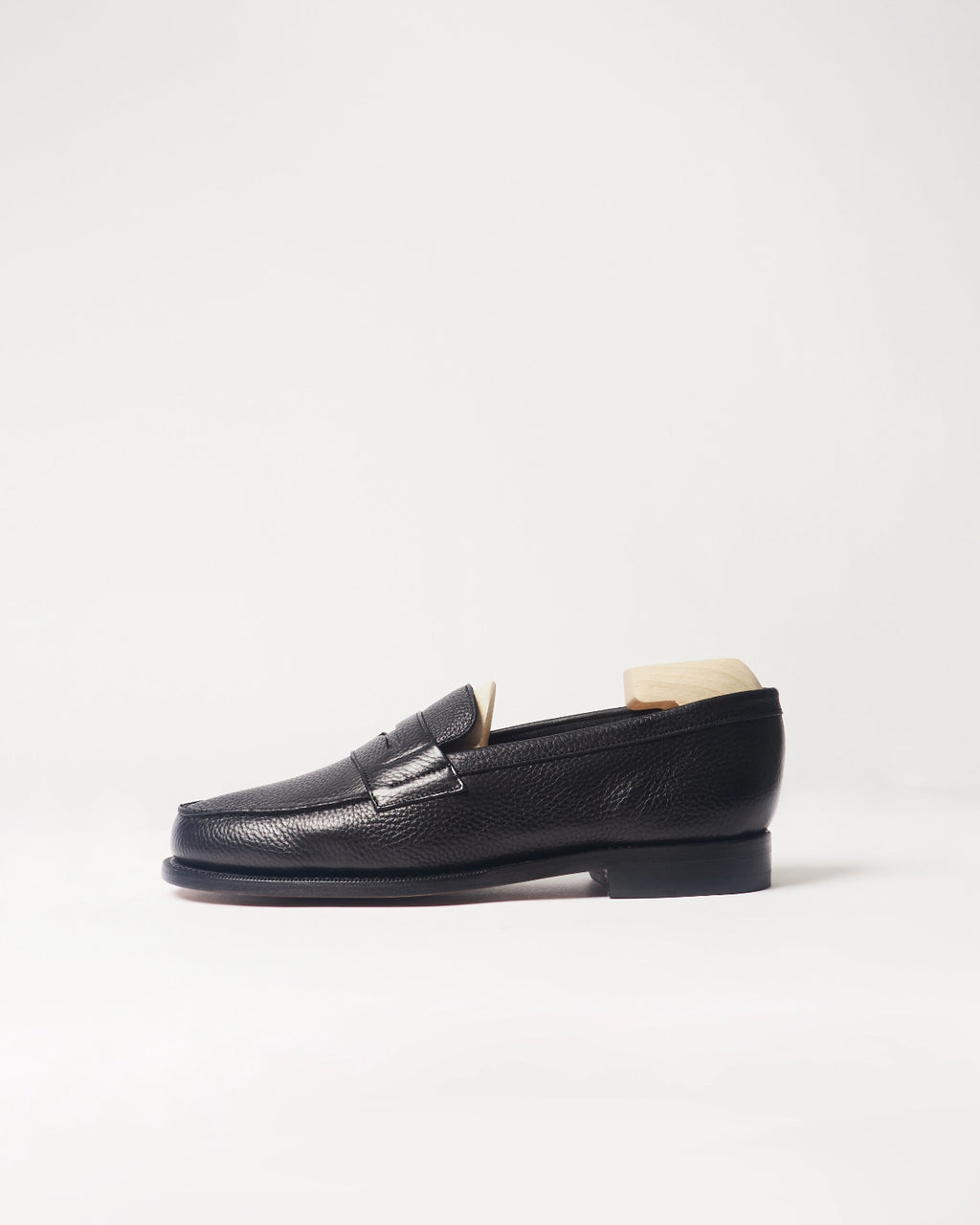 Berwick French Loafer 5732 Loan Black smooth leather shoe side view