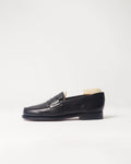 Berwick French Loafer 5732 Loan Black smooth leather shoe side view