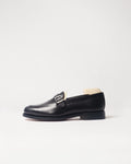 Berwick Strap Loafer 5770 Box Calf Black smooth leather shoes side view