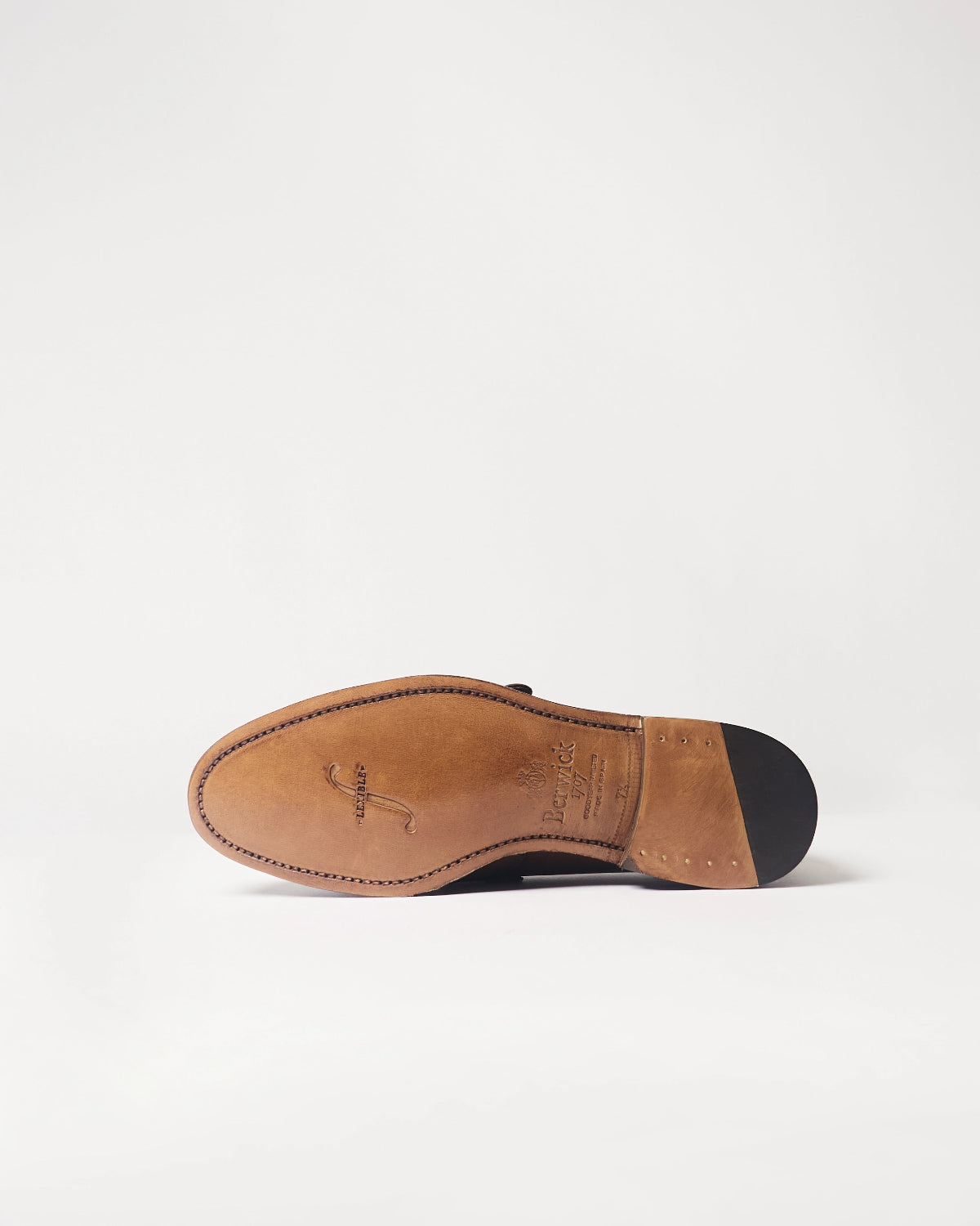 Berwick Strap Loafer 5770 Nomera Dark Brown smooth leather shoe leather outsole view