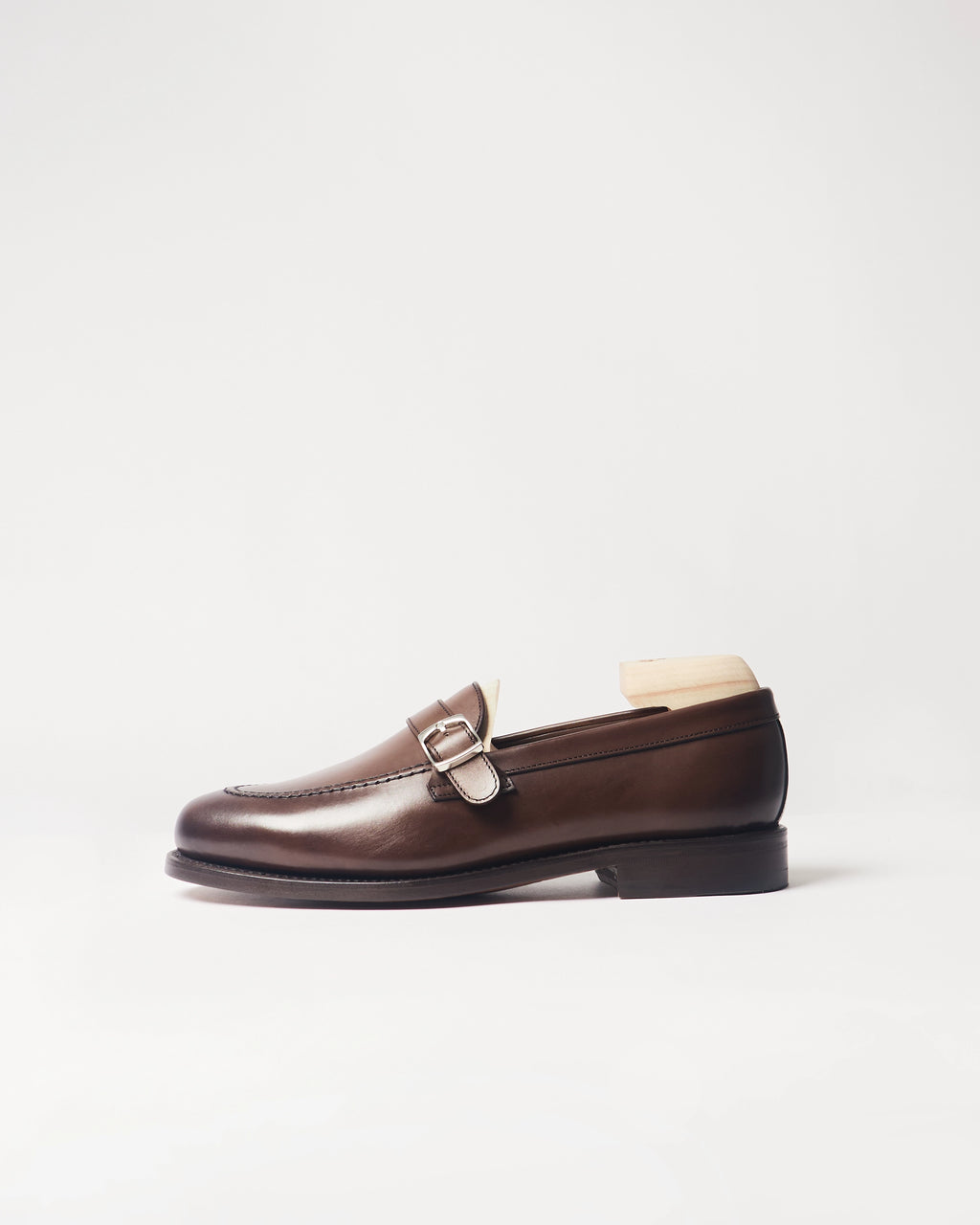 Berwick Strap Loafer 5770 Nomera Dark Brown smooth leather shoe side view