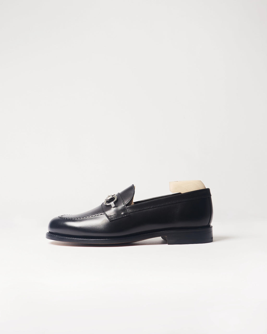 Berwick Horsebit Loafer 5791 Box Calf Black smooth leather shoes side view