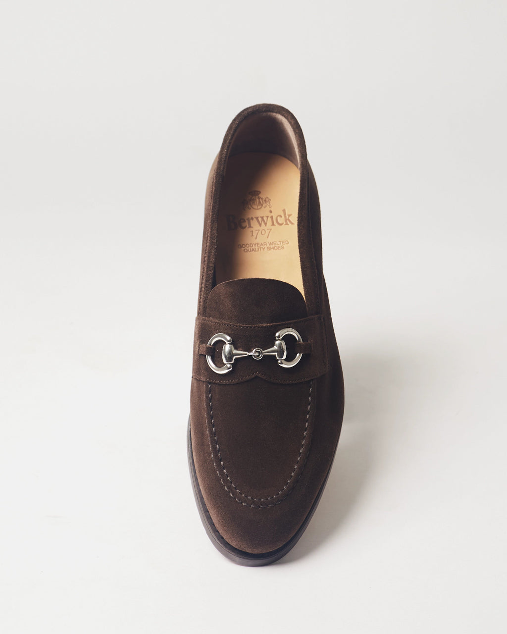 Berwick Horsebit Loafer 5791 Repello Suede Gum Oil 173 brown shoe front view
