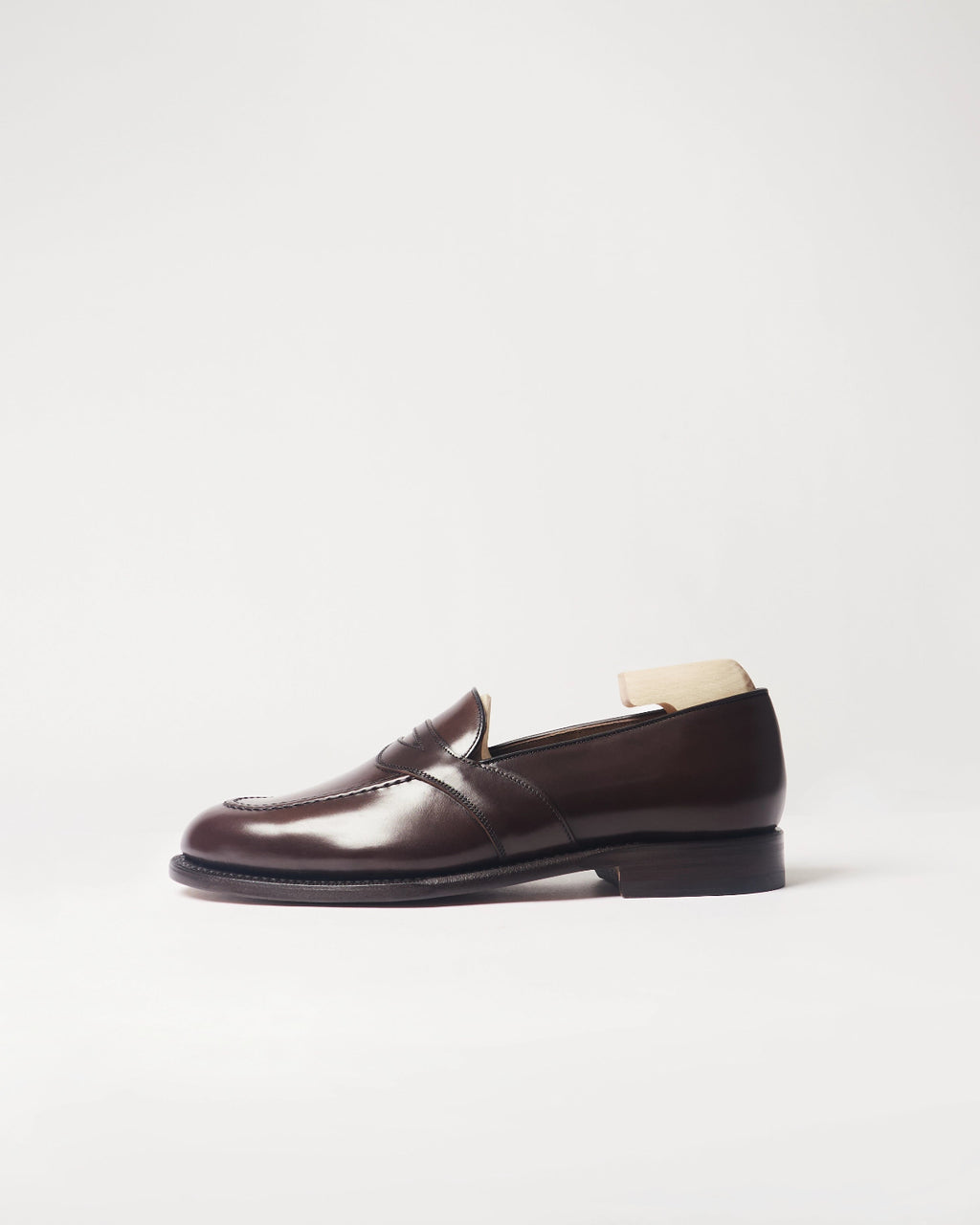 Berwick Dress Full Strap Loafer 5794 Cordovan Rocado Dark Brown shell cordovan leather shoe side view