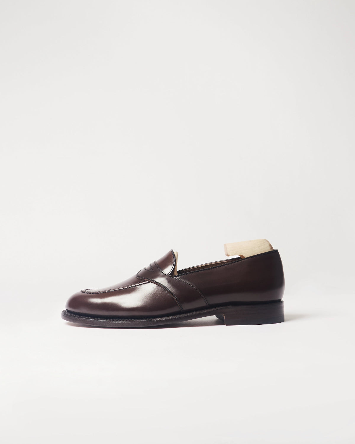 Berwick Dress Full Strap Loafer 5794 Cordovan Rocado Dark Brown shell cordovan leather shoe side view