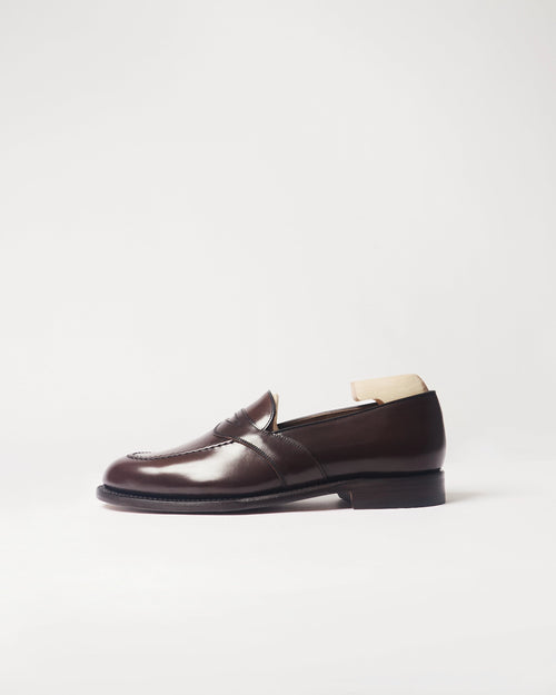 Berwick Dress Full Strap Loafer 5794 Cordovan Rocado Dark Brown shell cordovan leather shoe side view