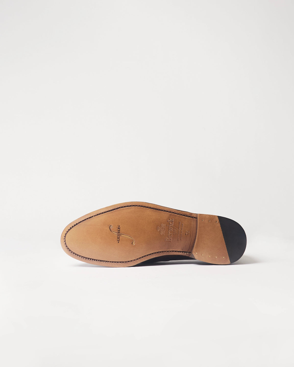Berwick Dress Full Strap Loafer 5794 Nomera Dark Brown smooth leather shoes leather outsole view