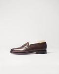 Berwick Dress Full Strap Loafer 5794 Nomera Dark Brown smooth leather shoes side view