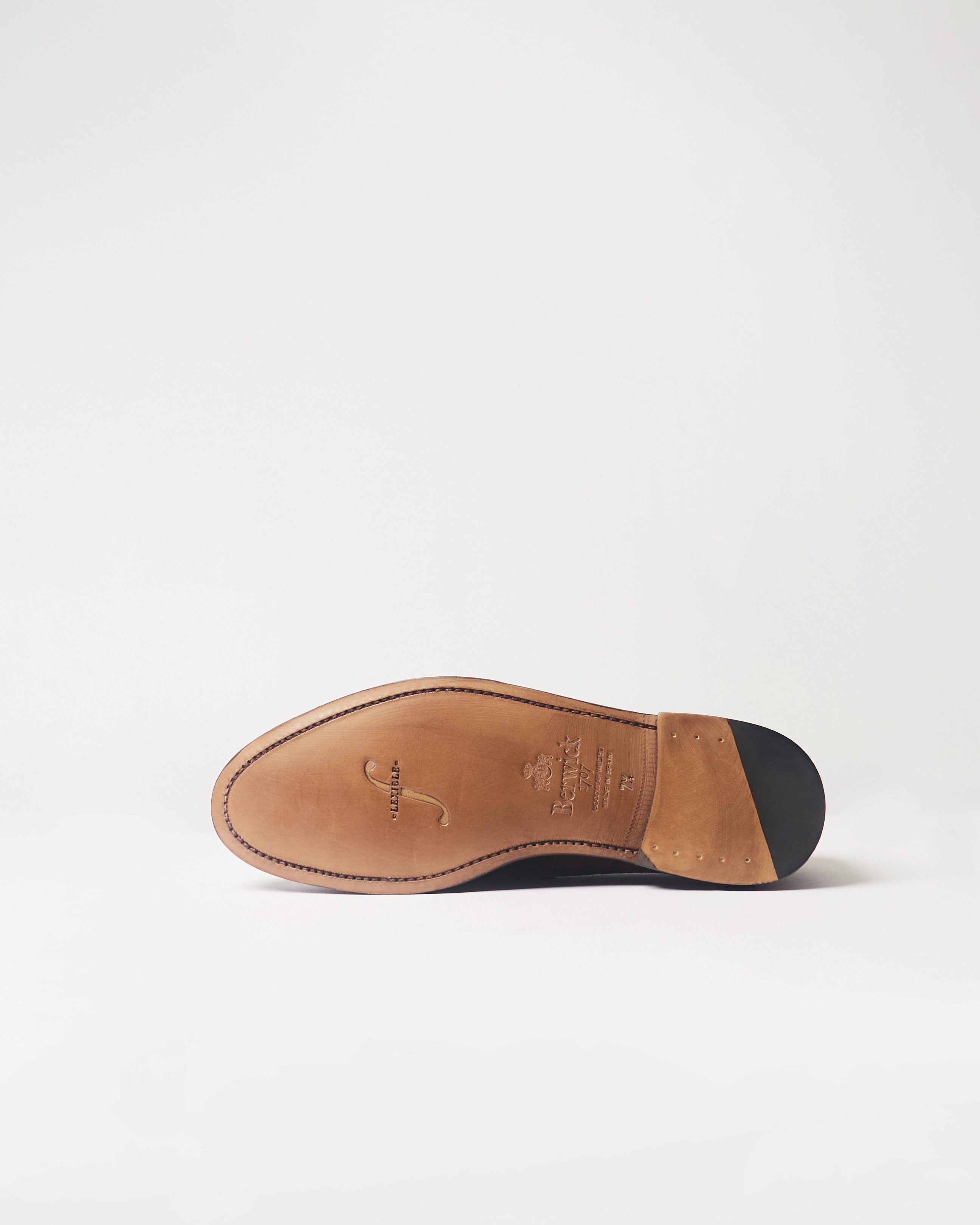 Berwick Dress Full Strap Loafer 5794 Repello Suede Gum Oil 173 leather shoes rubber outsole view