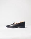 Berwick Slip On 5198 Box Calf loafers in Black side profile view