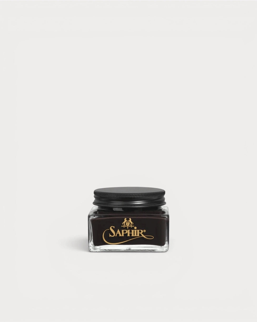 Saphir Medaille dOr Creme 1925 05 Dark Brown shoe cream jar front view
