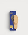 Saphir Leather Charcoal Insoles premium leather shoe inserts front view pair